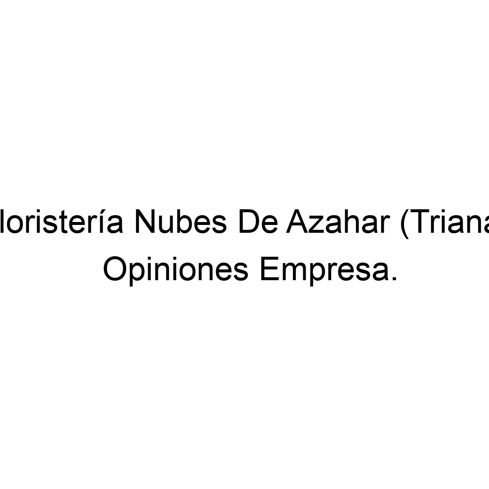 Opiniones Floristería Nubes De Azahar (Triana), Sevilla ▷ 678173782